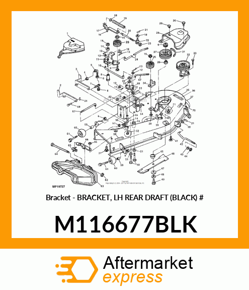 Bracket - BRACKET, LH REAR DRAFT (BLACK) # M116677BLK