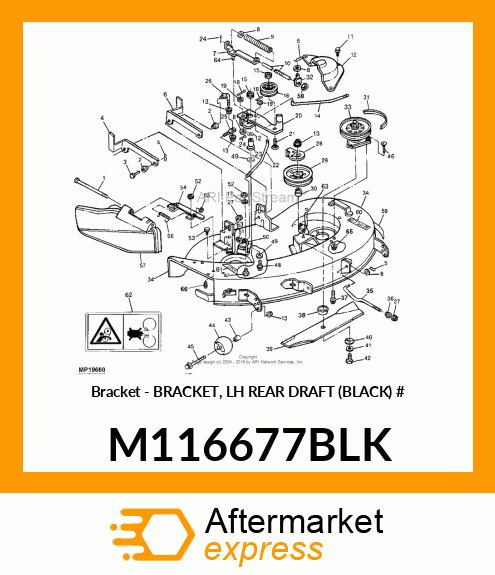 Bracket - BRACKET, LH REAR DRAFT (BLACK) # M116677BLK