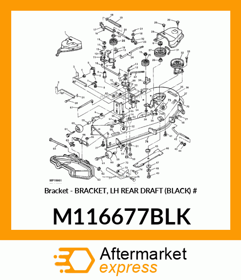 Bracket - BRACKET, LH REAR DRAFT (BLACK) # M116677BLK