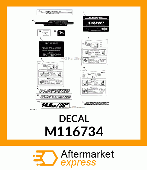 Label Rh Hood Trimstrip M116734