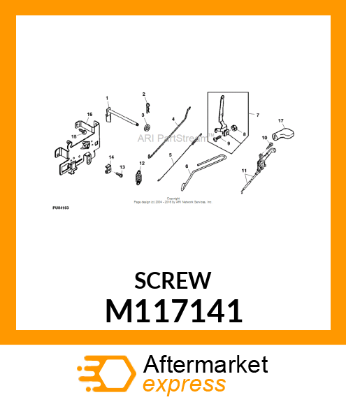 SCREW, SLFTPG, METRIC THD, HEX WSHR M117141