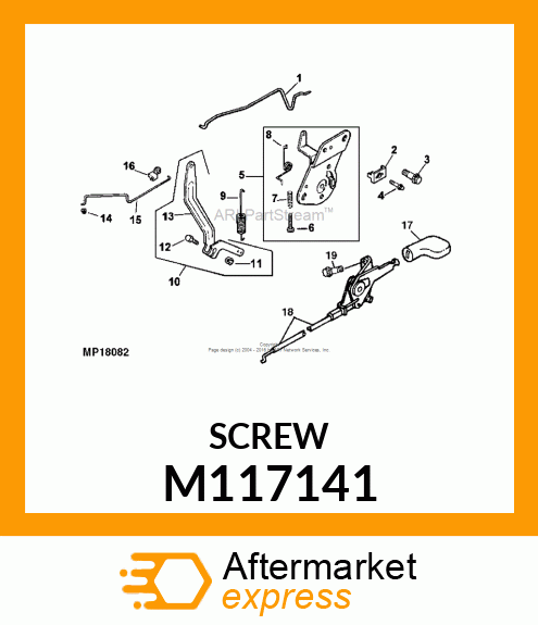 SCREW, SLFTPG, METRIC THD, HEX WSHR M117141