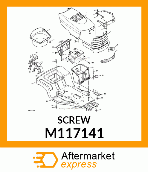 SCREW, SLFTPG, METRIC THD, HEX WSHR M117141