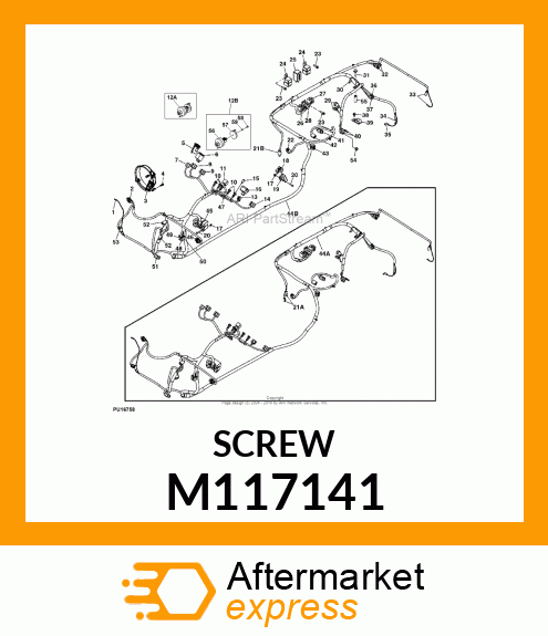 SCREW, SLFTPG, METRIC THD, HEX WSHR M117141