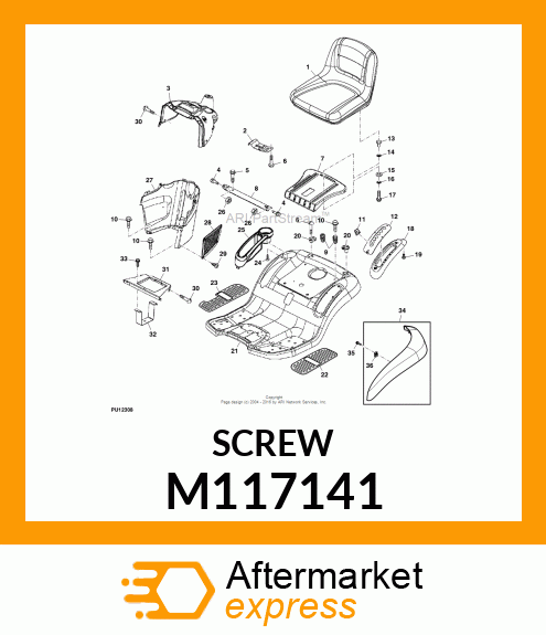 SCREW, SLFTPG, METRIC THD, HEX WSHR M117141