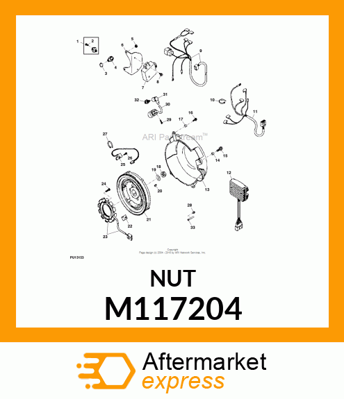 NUT M117204