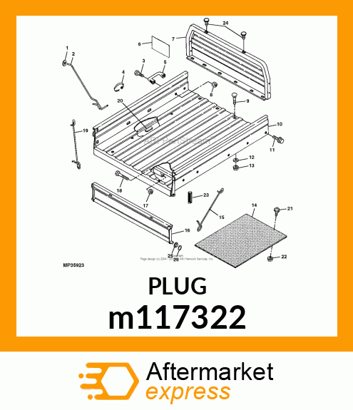 BUMPER, RUBBER m117322