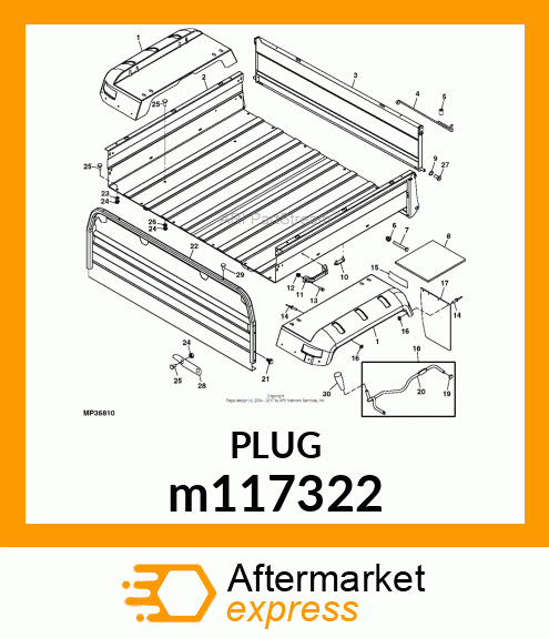 BUMPER, RUBBER m117322