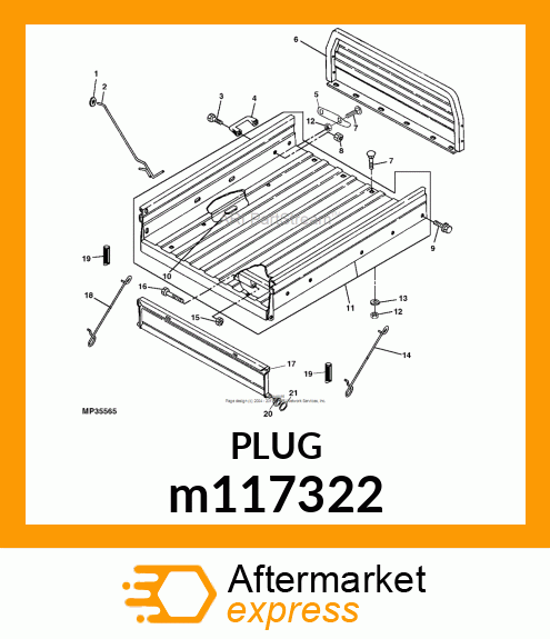 BUMPER, RUBBER m117322