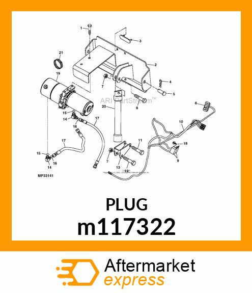 BUMPER, RUBBER m117322