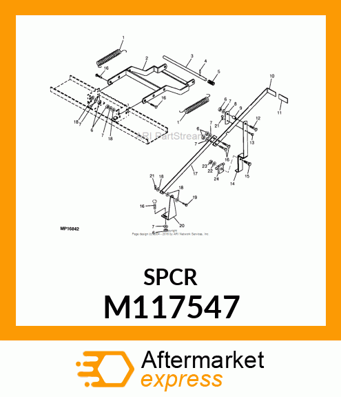 SPACER, SPACER, 11/32 X .375/400 LO M117547