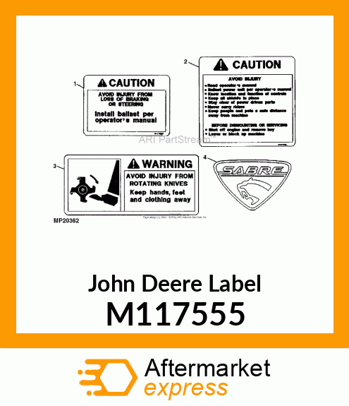 LABEL, CAUTION M117555