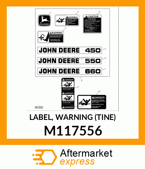 LABEL, WARNING (TINE) M117556