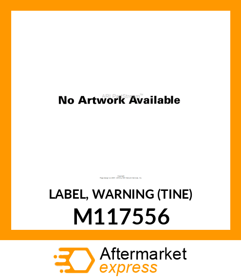 LABEL, WARNING (TINE) M117556