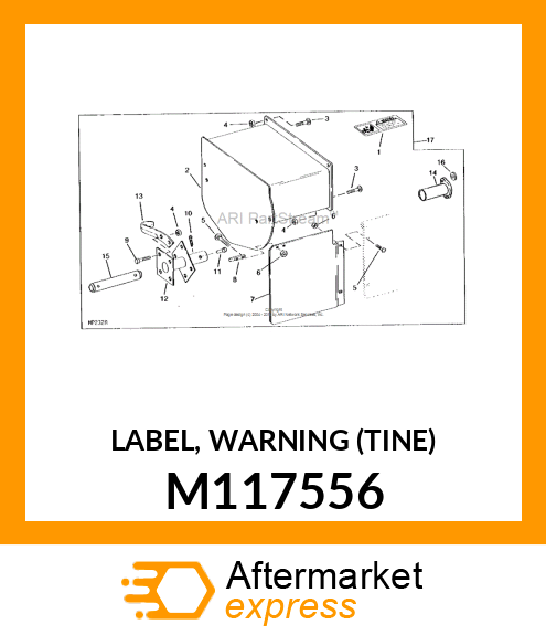 LABEL, WARNING (TINE) M117556