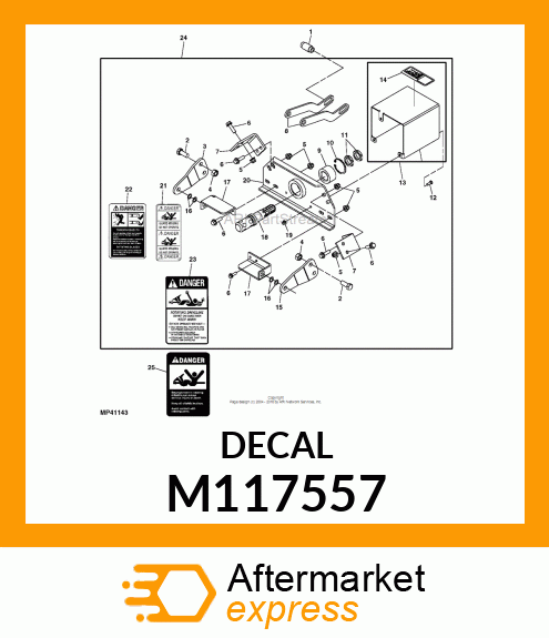 LABEL, WARNING (PTO) M117557