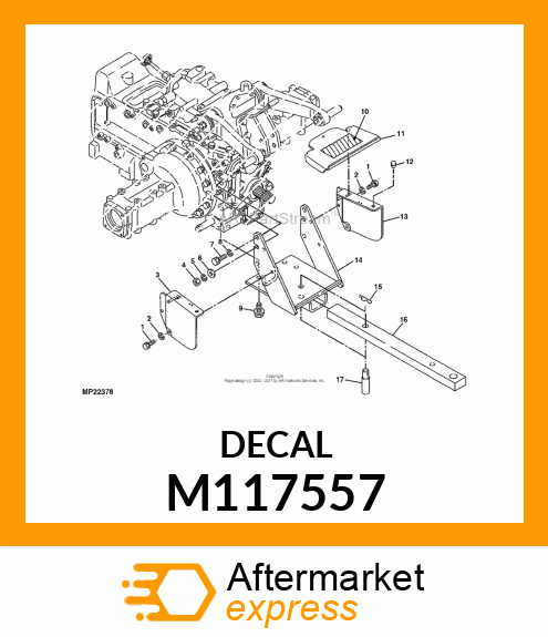 LABEL, WARNING (PTO) M117557