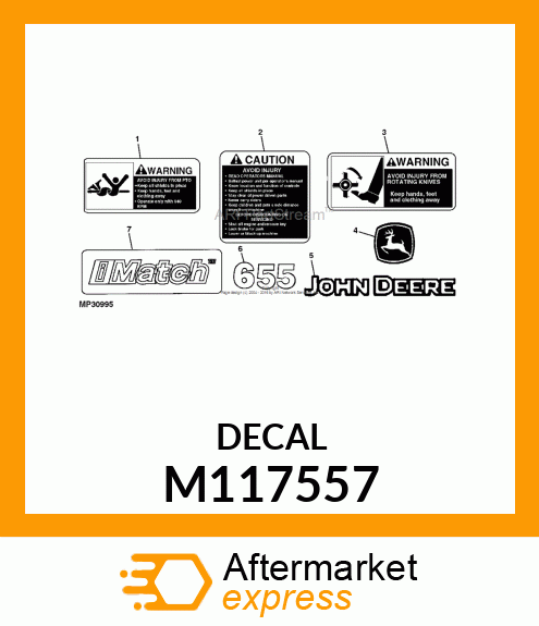 LABEL, WARNING (PTO) M117557