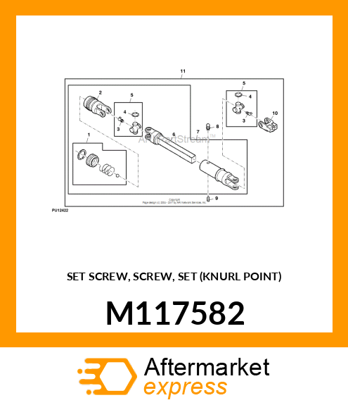 SET SCREW, SCREW, SET (KNURL POINT) M117582