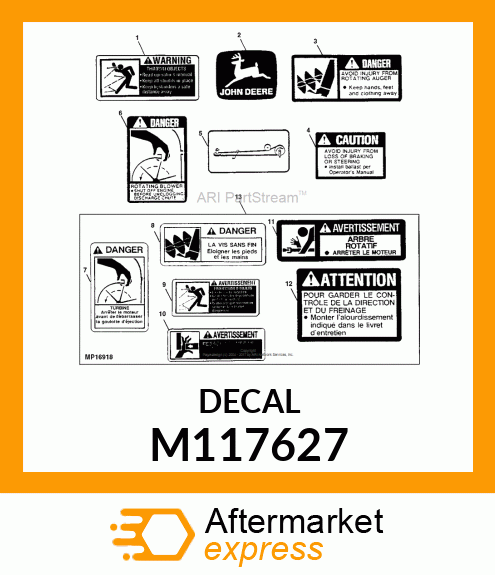 LABEL, CAUTION M117627