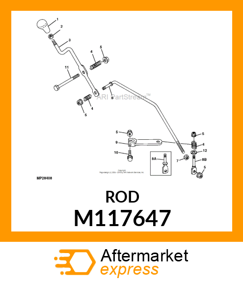 ROD, SHIFT (4X2) M117647