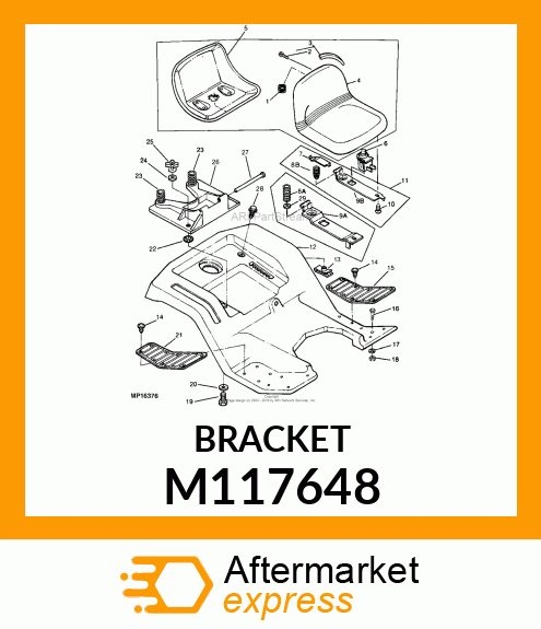 BRACKET, BRACKET, SEAT SWITCH M117648