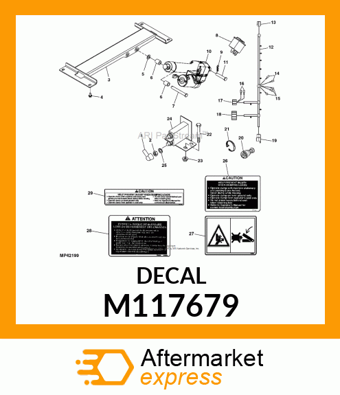 SAFETY SIGN, LABEL, CAUTION PINCH P M117679