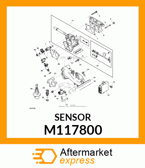 SENSOR, COOLANT TEMPERATURE M117800