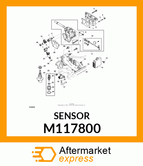 SENSOR, COOLANT TEMPERATURE M117800