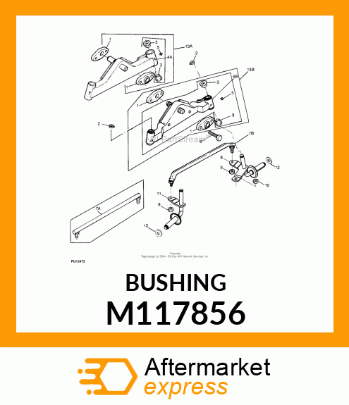 BUSHING, BEARING, SIDE PIVOT M117856