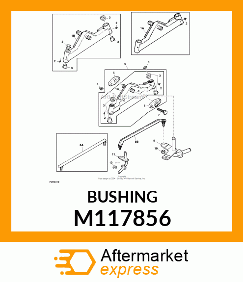 BUSHING, BEARING, SIDE PIVOT M117856