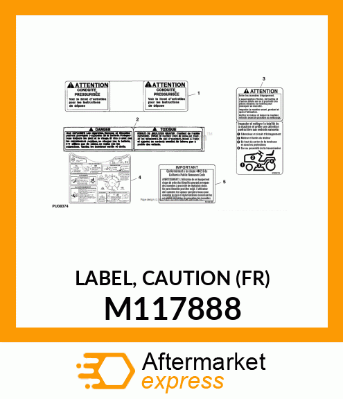 LABEL, CAUTION (FR) M117888