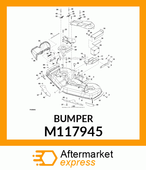 BUMPER, STOP, RUBBER IDLER M117945