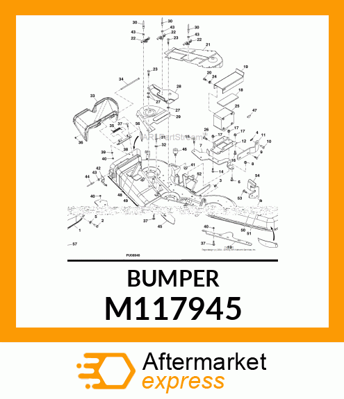 BUMPER, STOP, RUBBER IDLER M117945