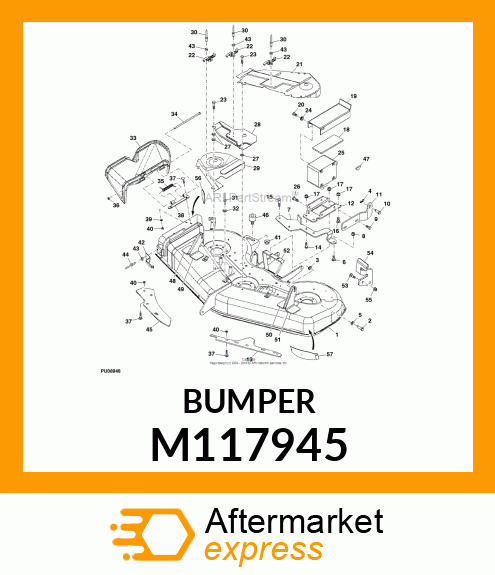 BUMPER, STOP, RUBBER IDLER M117945