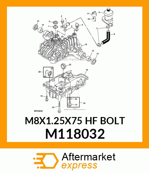 M8X1.25X75 HF BOLT M118032