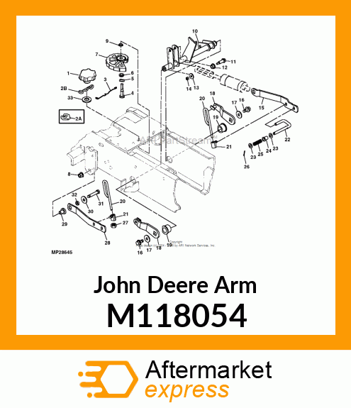 ARM, ARM, REAR LH DRAFT M118054