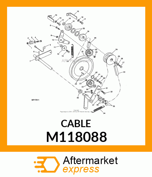 CABLE ASSEMBLY, 6.125 LONG M118088