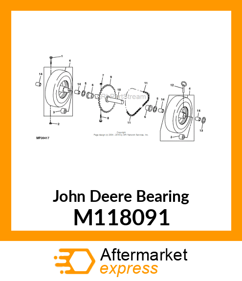 BEARING, AXLE M118091