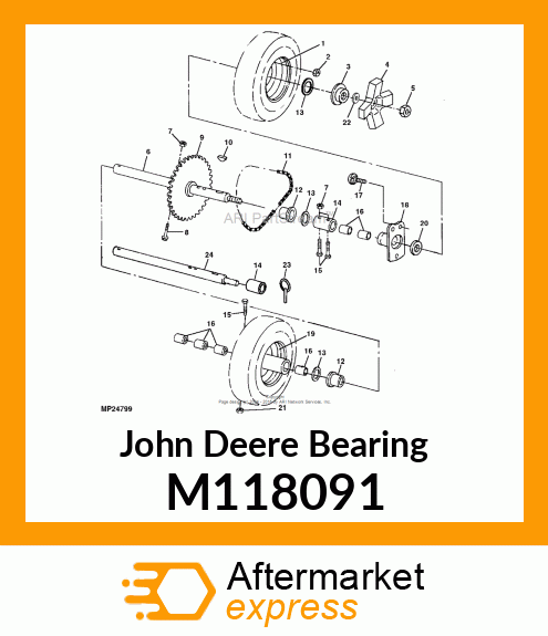 BEARING, AXLE M118091