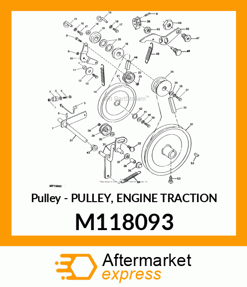 Pulley - PULLEY, ENGINE TRACTION M118093