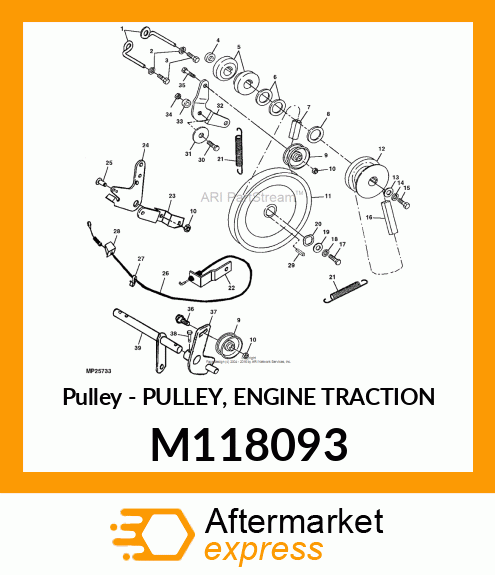 Pulley - PULLEY, ENGINE TRACTION M118093