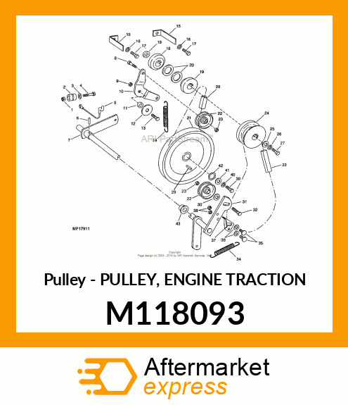 Pulley - PULLEY, ENGINE TRACTION M118093