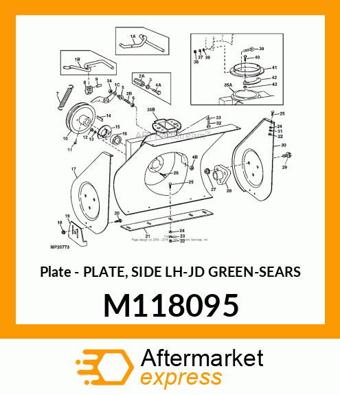 Plate Side Lh Jd Green Sea M118095