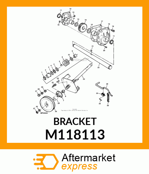 PAD, AUGER IMPELLER BRAKE M118113