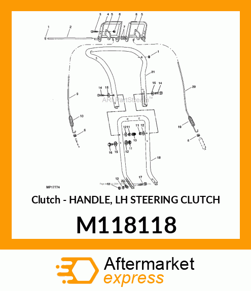 Clutch - HANDLE, LH STEERING CLUTCH M118118