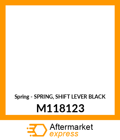 Spring - SPRING, SHIFT LEVER BLACK M118123