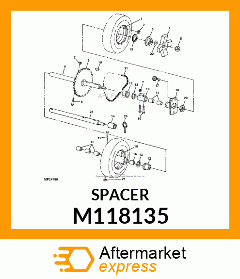 BUSHING, WHEEL M118135