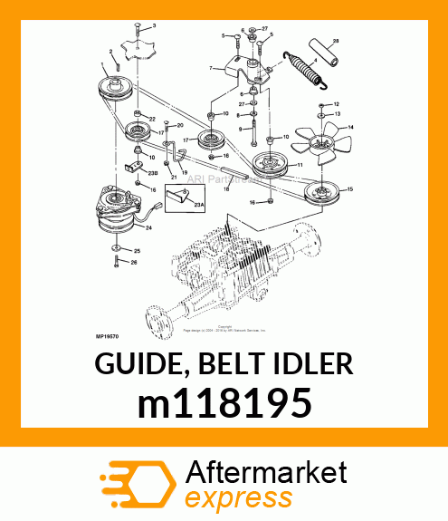 GUIDE, BELT IDLER m118195