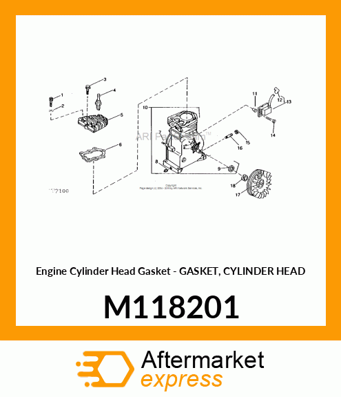 Engine Cylinder Head Gasket - GASKET, CYLINDER HEAD M118201